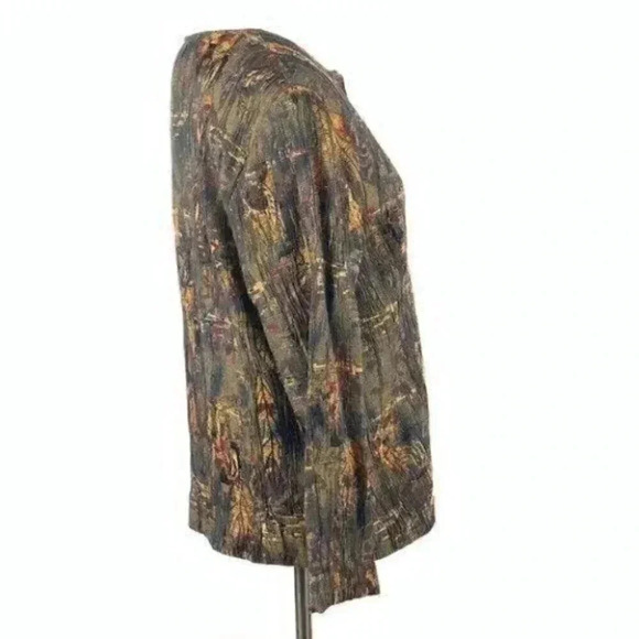 Soft Works blazer size 10 multicolored zip floral - Picture 4 of 9